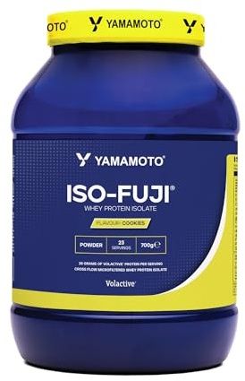 YAMAMOTO NUTRITION Iso-FUJI 700 grammi, 100% proteine del siero di latte isolate di qualità Volactive® UltraWhey XP, altissimo contenuto proteico e adatte ad ogni momento