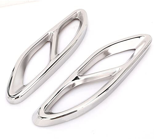 Baceyong 2 Stück Edelstahl Auspuffblenden für M-ercedes-B-enz C-Klasse W205 C205 A205 S205, Chrom Sportlicher Look Autodekor Schutzzubehör
