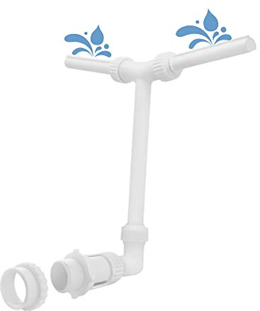 hzexun Waterfall Swimming Pool Fountain Above Ground Pool Accessory Soothing Waterfall Pool Sprinkler Aerates for Pond Garden Decoration (2 Spray)