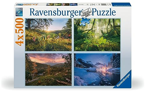 Ravensburger Puzzle 4 Jahreszeiten - 4x500 Teile Puzzle für Erwachsene