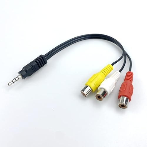 Xingdianfu 3,5 mm Prise mâle vers 3 RCA Femelle Adaptateur Câble Audio vidéo AUX Pour TV DVD