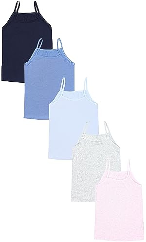 TupTam Maillots de Corps Fille – Lot de 5 Débardeur Fille à Fines Bretelles en Coton Respirant