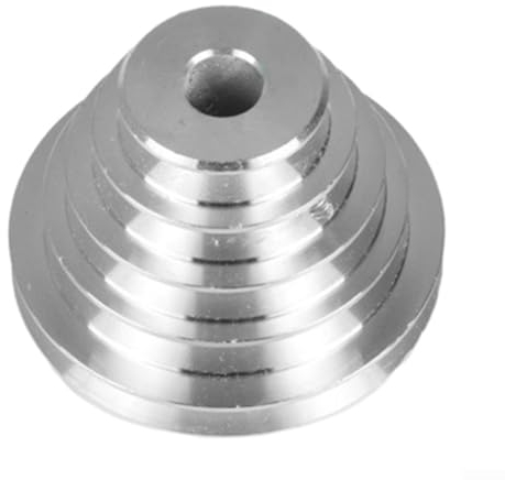 HEBEOT Tischbohrer-Zubehör, Aluminium-Riemenscheibe, Pagodenrad, Getrieberad, geeignet für einen Typ V-förmige Riemenscheibe, Zahnriemen (2-teiliges Set)