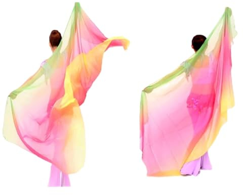 Bauchtanz Seidentuch Frauen Bauchtanz Kostüme Garn Schal Schleier Bühnen Requisiten Bauchtanz Tuch (Color : 4)