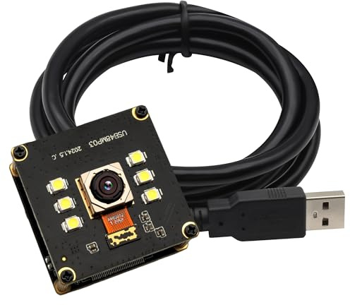 SVPRO 48MP Autofokus USB Kameramodul mit Licht, USB Webcam Board Nachtsichtkamera für Computer, Industrielle Machine Vision Kamera 8000x6000 Pixel Lightburn Kamera für Linux Anroid Board Jetson Nano