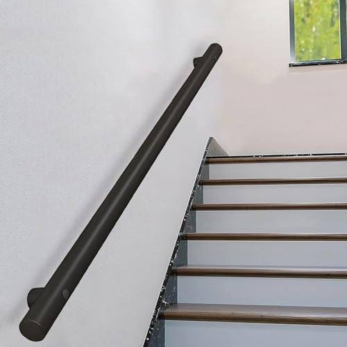 Handlauf für Treppen im Innenbereich, 60 cm, 90 cm, 1 m, 120 cm, 1,5 m, 2 m, 3 m, Treppengeländer, Handläufe, Edelstahlrohr, rutschfestes Treppengeländer, Wandmontage, Sicherheits-Haltegriff, Stützsta