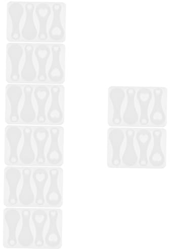 NUOBESTY 8pcs Silicone Mold for Trolley Token Shopping Cart Token Mold DIY Silicone Casting for Key Ring Accessories