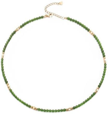 Aleasha Bunt Perlenkette Kette Türkis Spinell Amethyst Lapislazuli Boho Halskette Kurze Edelstahl Sommer Choker Handgefertigte Damen Schmuck 37cm