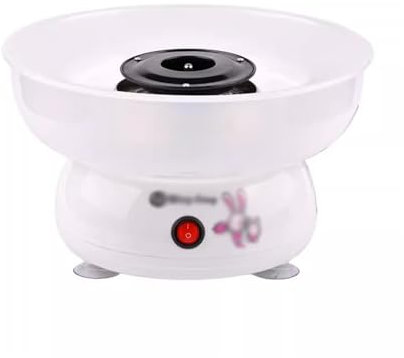 Mini Full Automatic Household Cotton Candy Machine Making Color Candy Cotton Candy Machine Retro Vintage Candy Maker (White)