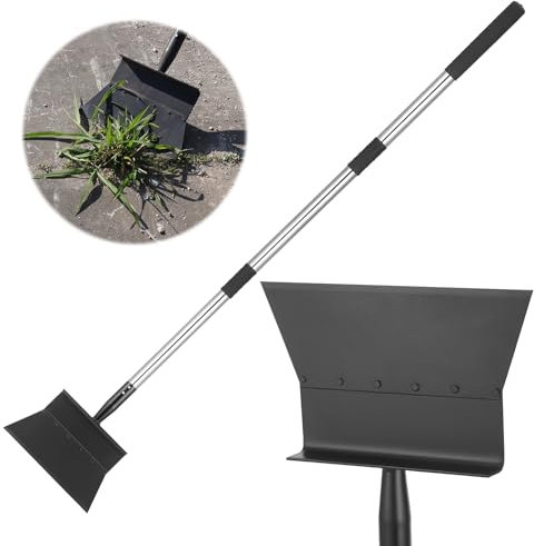 Zocipro Gartengeräte Unkraut Entferner Gerät, Multifunktionaler Gartenschaufel, Unkrautentferner, Schaufel Garten Geräte aus Manganstahl, Unkrautschaufel mit Stiel für Jäten,Reinigen,Pflanzen,Düngen
