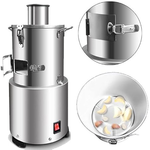 Pelador De Ajos Eléctrico Pelador de ajo con piel de ajo, 200 W, tubo pelador de ajo, pelador de ajo eléctrico, interruptor de un toque, salida de 20 kg/h, con radiador y almohadilla antides