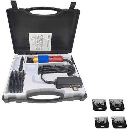 Professionnel haute puissance 200W AC électrique tondeuse for animaux de compagnie découpeuse cheval lapins chat chien tondeuse rasoir animaux toilettage tondeuse(BOX 4pcs Blades)