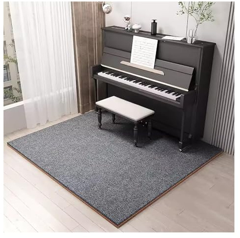 Soundproof Piano Drum Rug, 6mm Thick Carpet Acoustic Pads, Non-Slip Floor Mat for Sound Proofing, Absorbing Mat for Jump Rope, Soundproofing Carpet