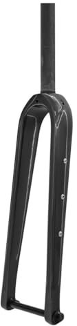 GJYDPU 700C Fourche Rigide en Fibre De Carbone T800 Tube Droit/Tube Conique 1-1/8'' Blocage Rapide 12 X100mm Frein À Disque Fourche pour Vélo De Route/Gravel