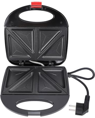 Fabricante de Sándwiches de Panini, 4 Deliciosos Sándwiches en Minutos, Control de Temperatura Automática, Evita el Recubrimiento de Palo (EU enchufe 220V)