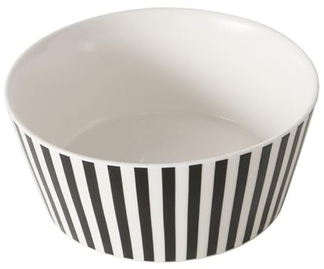 BOLTZE Nordic Schale mit Streifen weiß/schwarz D15cm