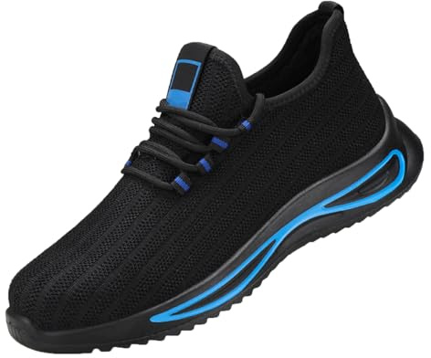 Generisch Arbeitsschuhe Herren Sicherheitsschuhe Leicht Stahlkappenschuhe Damen rutschfeste Arbeitsturnschuhe Atmungsaktiv mit Stahlkappe-Numeric_48