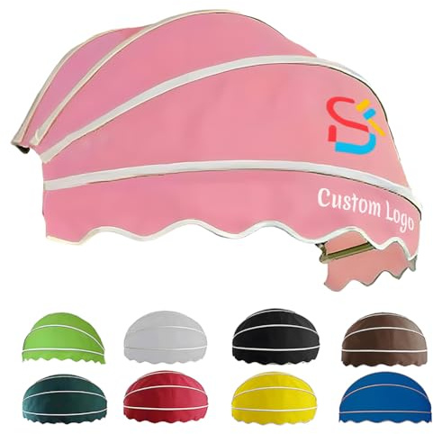 CVBN Toldo Retráctil Personalizado con Logotipo Texto Cúpula Plegable Tipo Retráctiles de Lona for Patio Puerta de Ventana,60cm