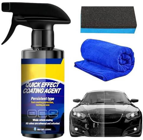 Car Ceramic Coating Spray, 2025 New Multi-functional Coating Renewal Agent, 3 in 1 High Protection Quick Car Coating Agent Spray, All Cars & Surfaces (1PCS)
