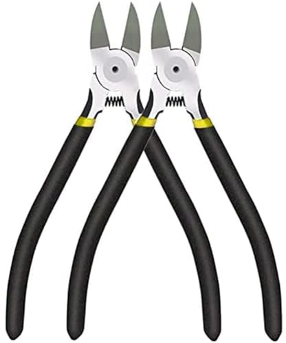 FACAIIO Paquete de 2 cortadores laterales de alta dureza de 6 pulgadas con mango ergonómico y con resorte para manualidades y trabajos eléctricos