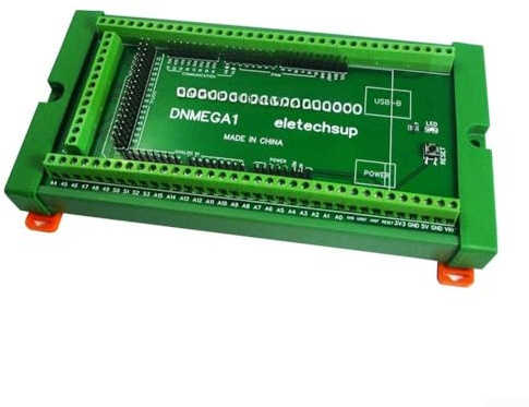Hosrivae Module de borne à vis pour Arduino 2560 R3, carte de qualité VO ignifuge avec rails de guidage et systèmes d'automatisation (avec rails de guidage)