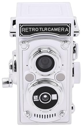 Hamwesh Fotocamera Digitale Vintage, Fotocamera Digitale retrò Compatta Portatile Stile TLR, Compatta con Video FHD 1080p Foto da 64 MP Messa a Fuoco Automatica Punta e Scatta per Adolescenti (WHITE)