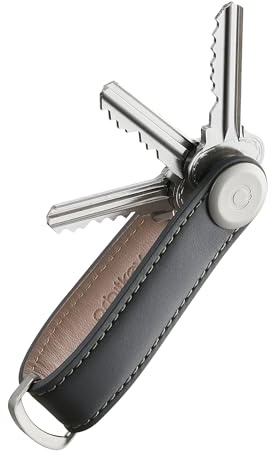 orbitkey Premium läder 2.0 (kol med grå sömnad)