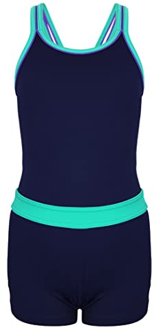 Aquarti Mädchen Badeanzug – Sport | Badeanzug Mädchen mit Bein und Racerback