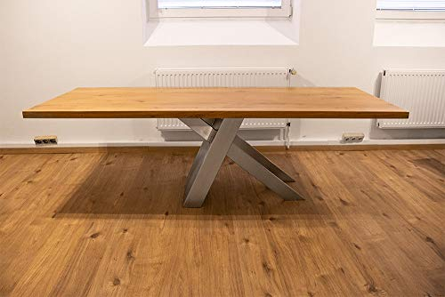 KTC Tec Kreuzgestell Edelstahl V2A Tokio 100x20 L1200 Tischgestell Küchentisch Esstisch Tischuntergestell X-Gestell