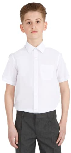 Listers Schoolwear Boys School Shirt Ages 2-16 Long/Short Sleeve Non Iron Easy Care Regular/Slim Fit