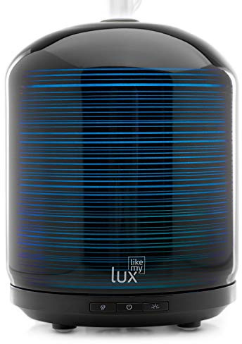 Aroma Diffuser 200ml Likemylux Ultraschall ÖL Diffusor Luftbefeuchter Aromatherapie Duftlampe (Schwarz)