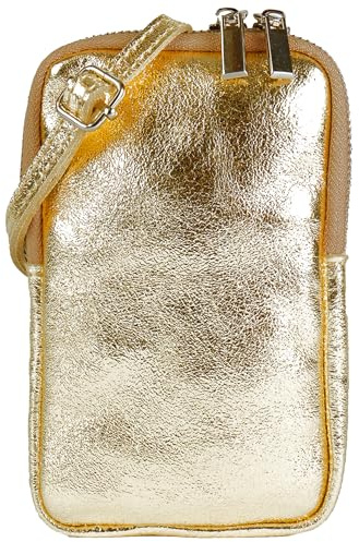 modamoda de T197 Damen Leder Umhängetasche Handytasche 6,7, handmade in Italy