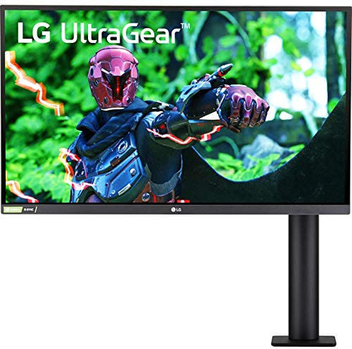 LG 27GN880-B Monitor da gioco ultra sottile da 27 pollici QHD (2560 x 1440) Nano IPS 16:9 display con supporto Ergo, design a 3 lati virtualmente senza bordi, HDR10, frequenza di aggiornamento