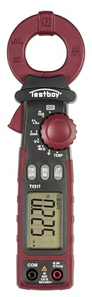Titel: Testboy TV 217 Leckstromzange, Strommessgerät CAT III 600 V (gut lesbares LCD, Low Pass Filter Modus, T-RMS Messverfahren, mit Signalton, batteriebetrieben), Rot/Schwarz