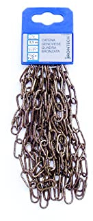 Catena genovese pretagliata maglia quadra Ø 2 mm. in acciaio bronzato 2,5 metri