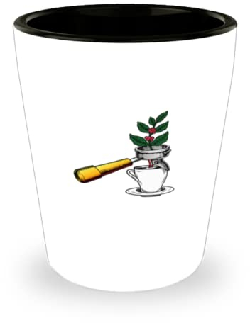 Schnapsglas Party Lustige Kaffeepflanze Espresso Barista