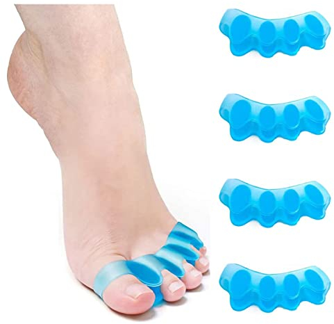 Mroobest Zehenspreizer Silikon,Toe Separator, fußzehen spreizer,2 pair Hallux Valgus Zehenspreizer, Korrektur für alle Zehen, für überlappende Zehen