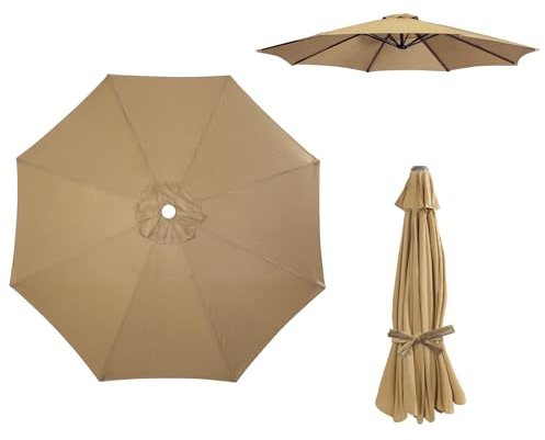 maxant Replacement Parasol Canopy, Garden Umbrella Cover 3 M+6 Arms Replacement Parasol Fabric Cover for Garden Umbrella