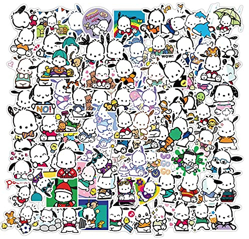 100 PCS Pochacco Stickers Pack for Water Bottle, Laptop, Phone, Luggage, Skateboard Stickers for Adults Teens Girls Kids