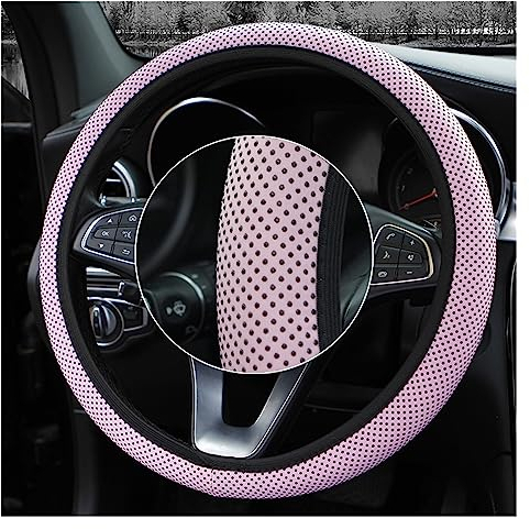JHETA Lenkradbezug 38 cm Auto Dekor Lenkrad Abdeckung Innen Teile Schutz Ersatz Universal Gestrickte Stoff Auto-Styling Anti-Slip Abdeckungen Lenkradschoner (Farbe : B)