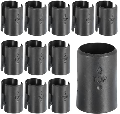 sourcing map Wire Shelf Clips, 24pcs 1 Inch(25mm) Wire Shelving Lock Clips, Plastic Shelving Sleeves Replacements for Wire Shelving System(12 Pairs)