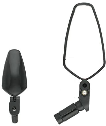 KWAYA Rückspiegel Spiegel Fahrrad 1PC Spiegel Universal Links Rechts Halterung Acryl Konvexe Oder Flache Linse Verstellbarer Rückspiegel Reflektorwinkel Lenkerendenspiegel (Color : Flat for F211)