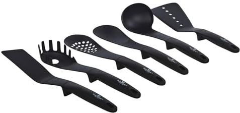 BLAUMANN Lot de 6 ustensiles de cuisine pour soupe, spaghetti, louche, spatule, écumoire, cuillère