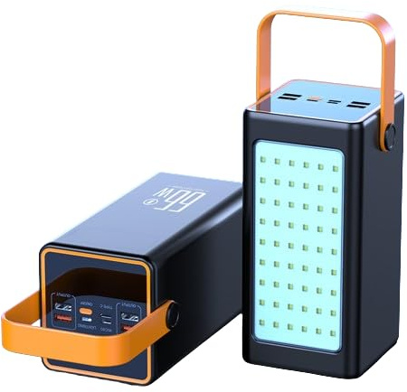Banque d'alimentation pour Ordinateur Portable/Lampe de Camping Banque d'alimentation 66 W Charge Rapide 120 000 mAh Alimentation Mobile de Grande capacité (120000 mA/Noir [Quick Charge])