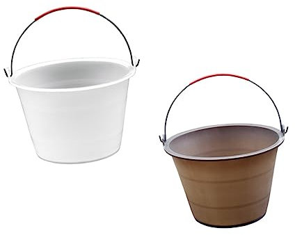 UKCOCO Seau De Chantier Épais en Plastique avec pour Seau À Ciment Rangement Robuste pour Travaux De Construction
