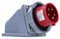 BuyWeek Spina CEE a Parete a 5 Poli 16A/415V Spina Industriale a Muro IP67 Impermeabile Presa Industriale Presa a muro per Utilizzo Esterno e Interno, Camper, Cantieri, 3P+N+E, Rosso