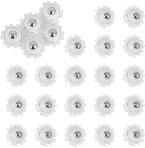 20 Pieces Self Adhesive Castor Wheel, Splicable DIY Universal Mini Stick On Castor Wheel, 360° Rotation Stainless Steel Small Castor, Peel and Stick Swivel Casters Wheel for Storage Box Trash Can