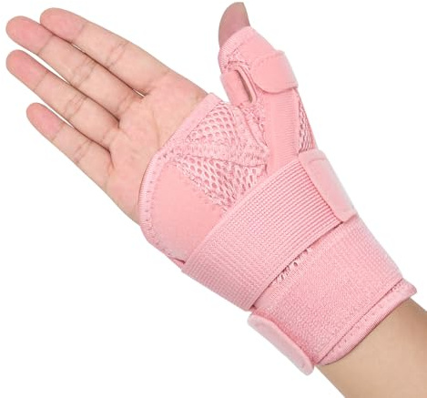 QpenguinBabies Upgraded Thumb Brace for Right & Left Hand, Reversible Thumb Splint for Arthritis Pain And Support, Thumb Stabilizer for Sprains, Tendonitis Relief, Thumb Brace for Women Pink