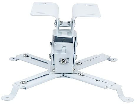 DOITOOL Universal Projector Bracket, Steel Ceiling and Wall Mount Holder for Projector, White, Super Compatible for Home Office Setup