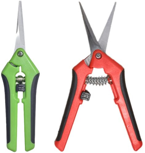 2 Pezzi Forbici Potatura da Giardinaggio,Forbici Giardinaggio,Cesoie da Giardino a Mano Forbici da Potatura in Acciaio Inox,Forbici Giardinaggio Cesoie Potatura Manuale per Frutta Fiori